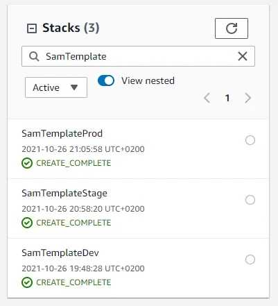 All environments have been deployed successfully.