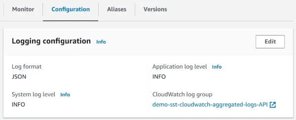 Advanced logging configuration.